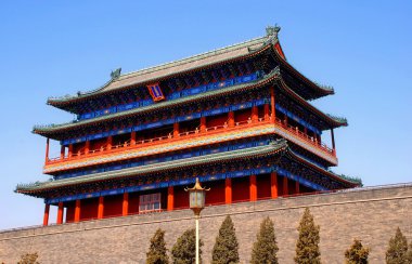 Ancient Qianmen Gate in Forbidden City(Beijing, China) clipart