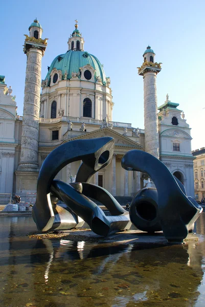 Viena, Catedral de São Carlos — Fotografia de Stock