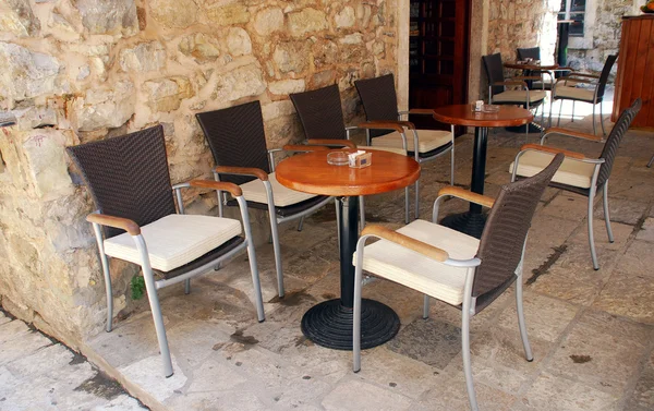 Café mediterráneo al aire libre — Foto de Stock