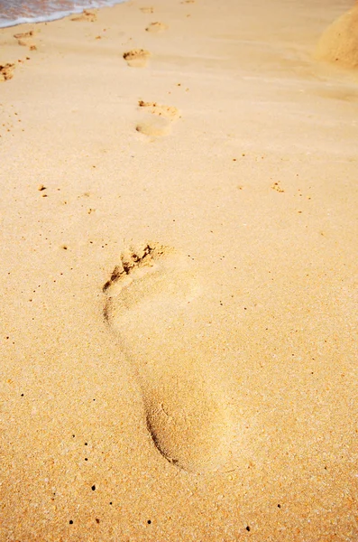 Jejak kaki di pantai — Stok Foto