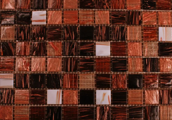 Misture mosaico de vidro brilhante marrom — Fotografia de Stock