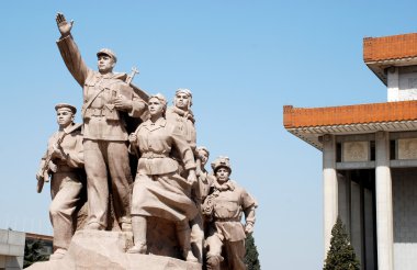 Monument Mao and Chinese (Beijing,China) clipart