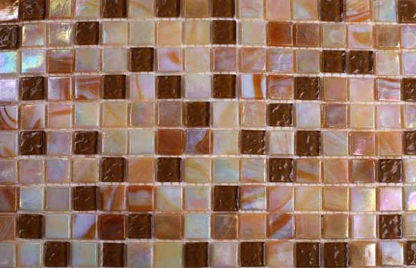 Campuran kaca mosaik mengkilap dalam warna krem — Stok Foto