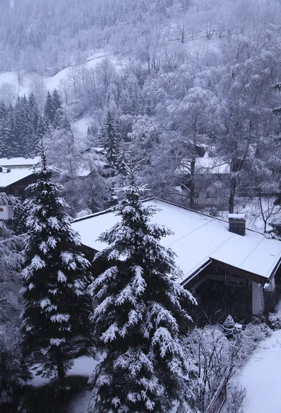 Vertikala vinterlandskap i tirol Alperna, Österrike — Stockfoto