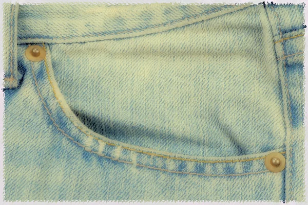 Blue jeans pocket — Stock Photo, Image