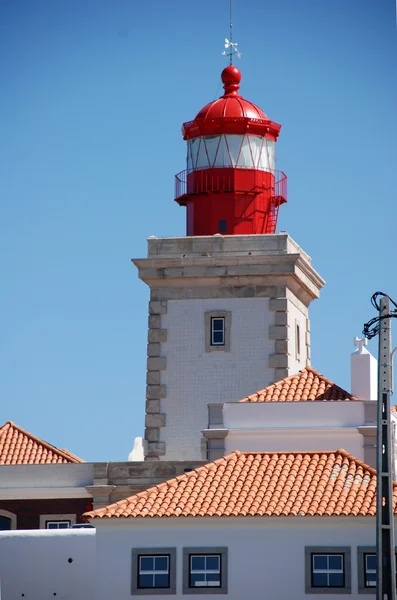 Красный маяк — стоковое фото