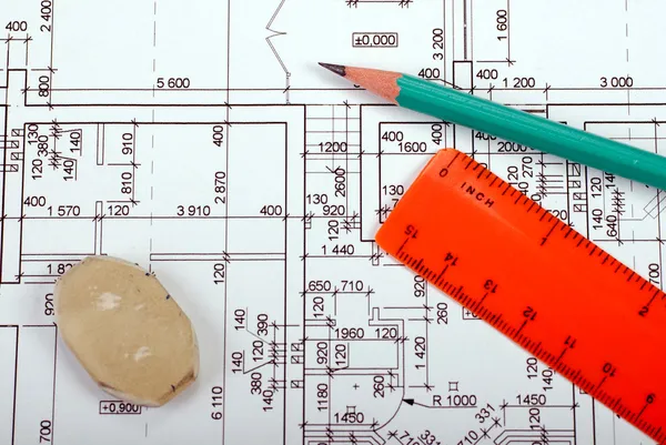 Renovation blueprint — Stock Photo, Image