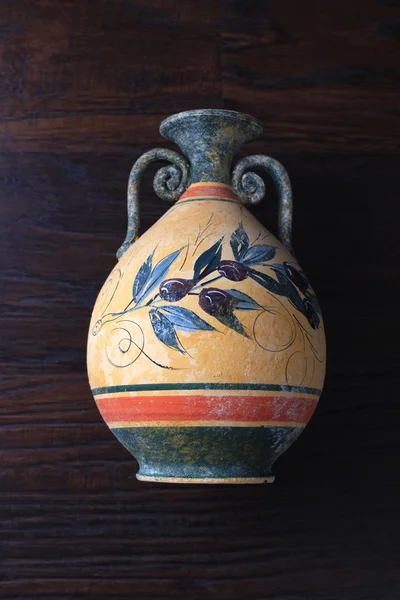 Ancient greek orange vase — Stock Photo, Image