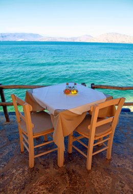 Yunan Açık Restoran (Girit gree Akdeniz Deniz Manzaralı