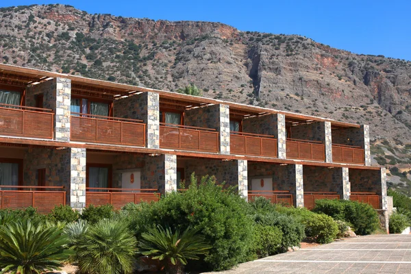 Modern yaz resort tatil villa (crete, Yunanistan). — Stok fotoğraf