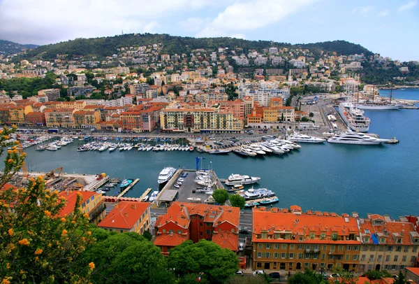 Nice(france), 위에서 하버 보기의 도시 풍경 — 스톡 사진