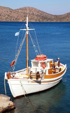 balıkçı teknesi mirabello Körfezi, crete, Yunanistan