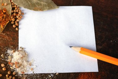 Not ve baharat Ağaç kesme tahtası