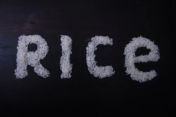 Слово "рис" " — стоковое фото