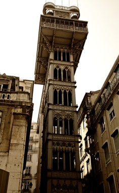 Lizbon elevador de santa justa, baixa (Portekiz)