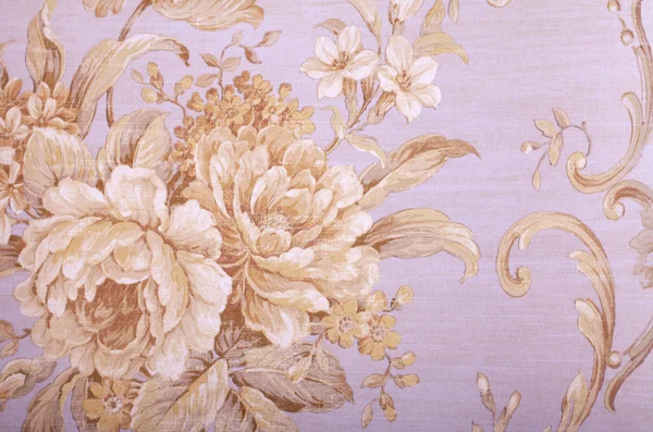 Papier peint vintage avec motif floral — Photo