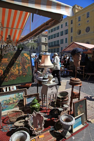 Antique market in Nice, France — Stock Photo, Image