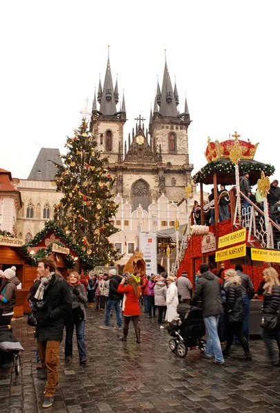 Mercado navideño de Praga Fotos de stock libres de derechos