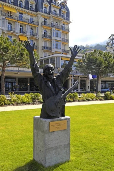 Monumento a Carlos Santana en Montreux, Suiza — Foto de Stock