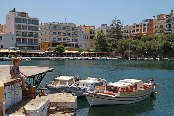 Agios Nikolaos, Crete, Greece. — Stock Photo, Image