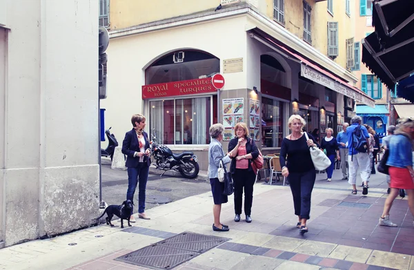 Vintage streets of Old town in Nice, France — Stock Photo, Image