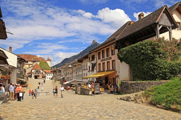 Dorf gruyeres, Schweiz — Stockfoto