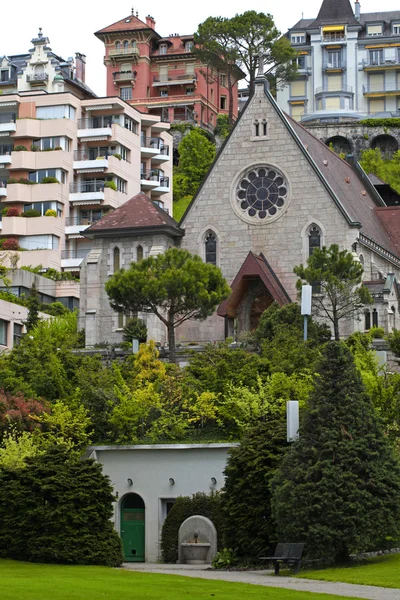 Capela pequena em Montreux, Suíça — Fotografia de Stock