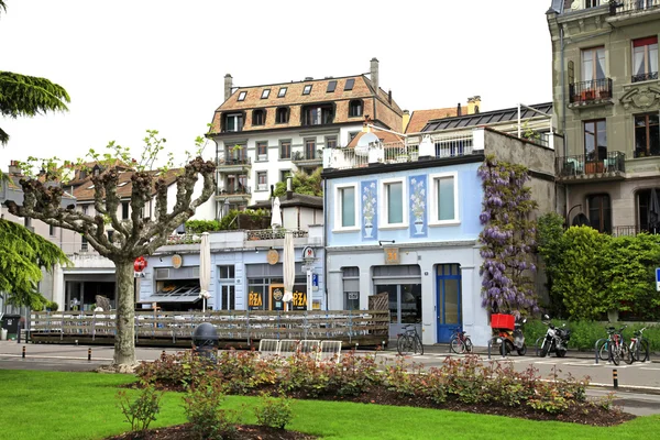 Calle en Vevey, Suiza —  Fotos de Stock