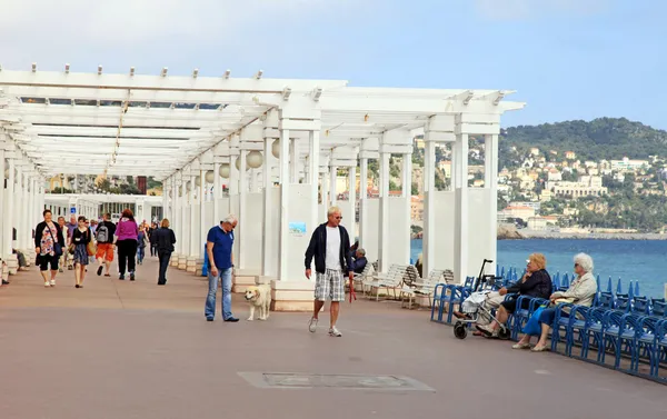 Promenade des Anglais a Nizza, Francia — Foto Stock