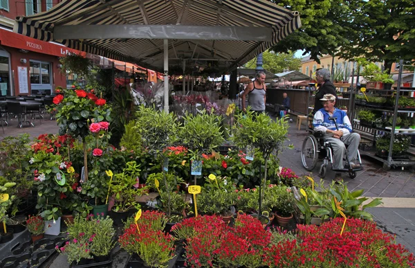 Flower market, Nizza, Francia — Foto Stock