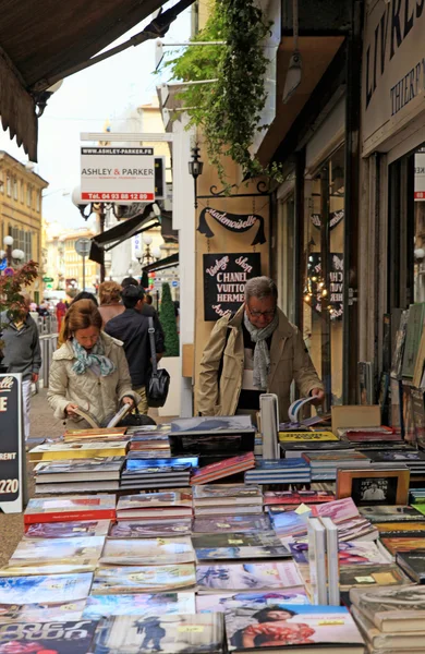 Street book shop, Nizza, Francia — Foto Stock