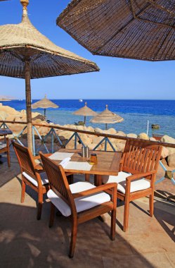 restaurant aan het strand, Egypte