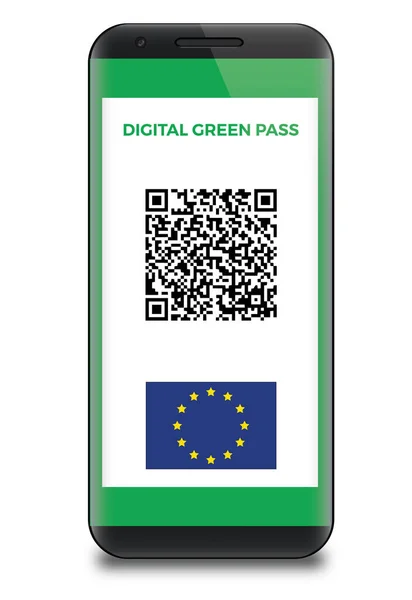 Vérification Green Pass Sur Smartphone — Photo