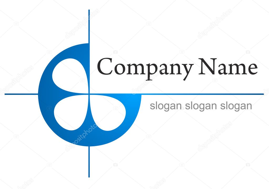 Business logo - a beautiful blue, suitable for any company.