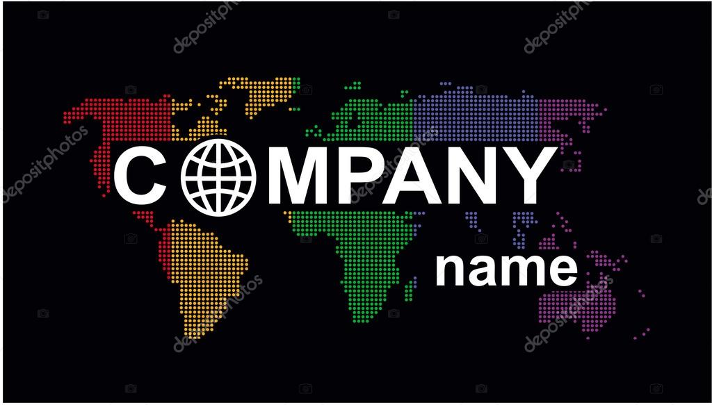 Business logo. World map logo