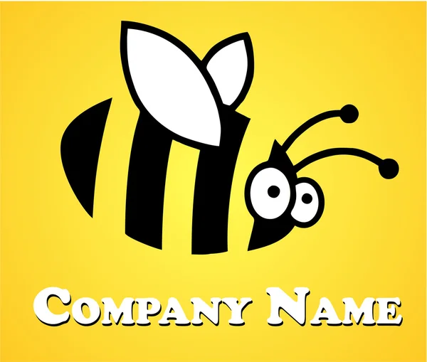 Logo de la abeja - vector — Vector de stock