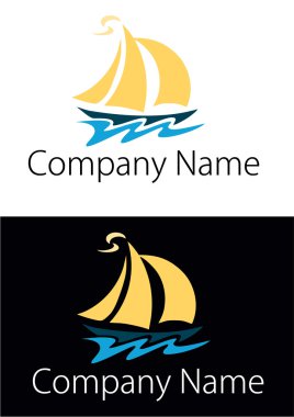 logo yat - seyahat logo. vektör