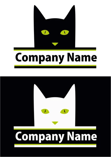 猫のロゴのベクトル — ストックベクタ
