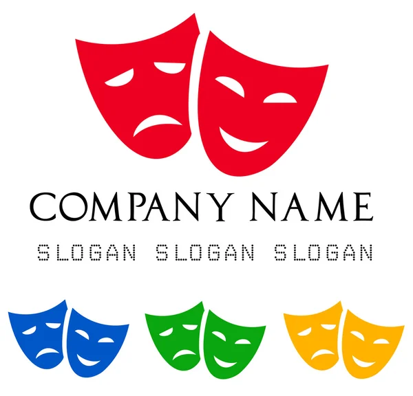 Divadelní masky logo — Stockový vektor