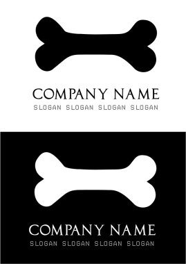 Dog bone logo vector clipart
