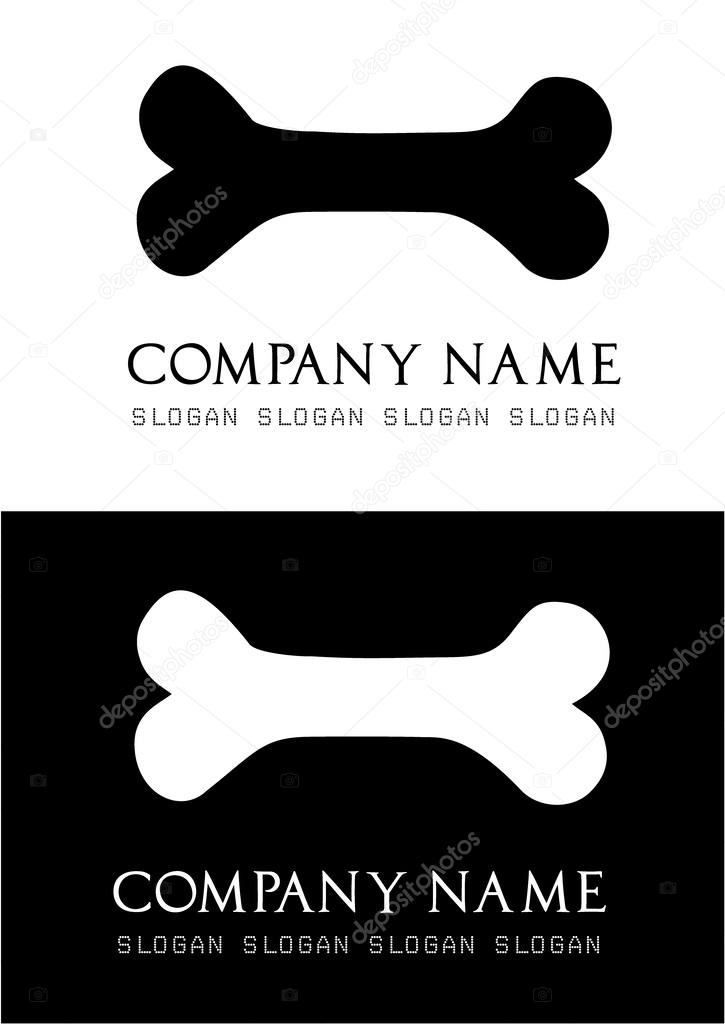 Dog bone logo vector