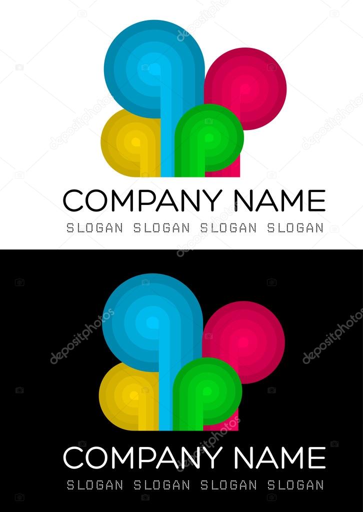 Multicolored logo vector
