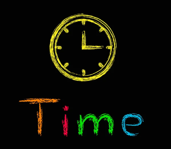 Иллюстрация слова "время" — стоковый вектор