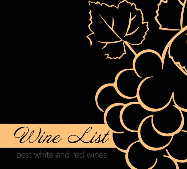 Conjunto de rótulos da lista de vinhos — Vetor de Stock