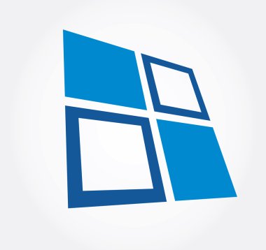 iş logo - mavi simge