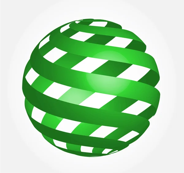 Abstrakter Globus - 3D-Kugel — Stockvektor