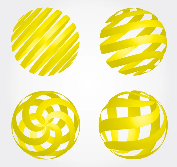 Globe abstrait - sphère 3d — Image vectorielle