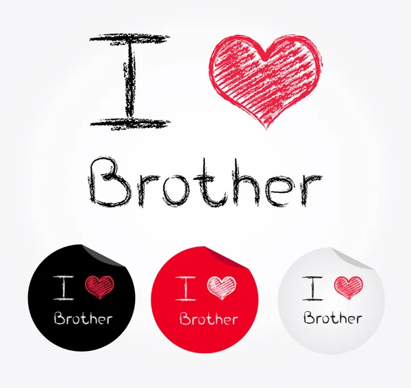 J'aime mon frère. — Image vectorielle