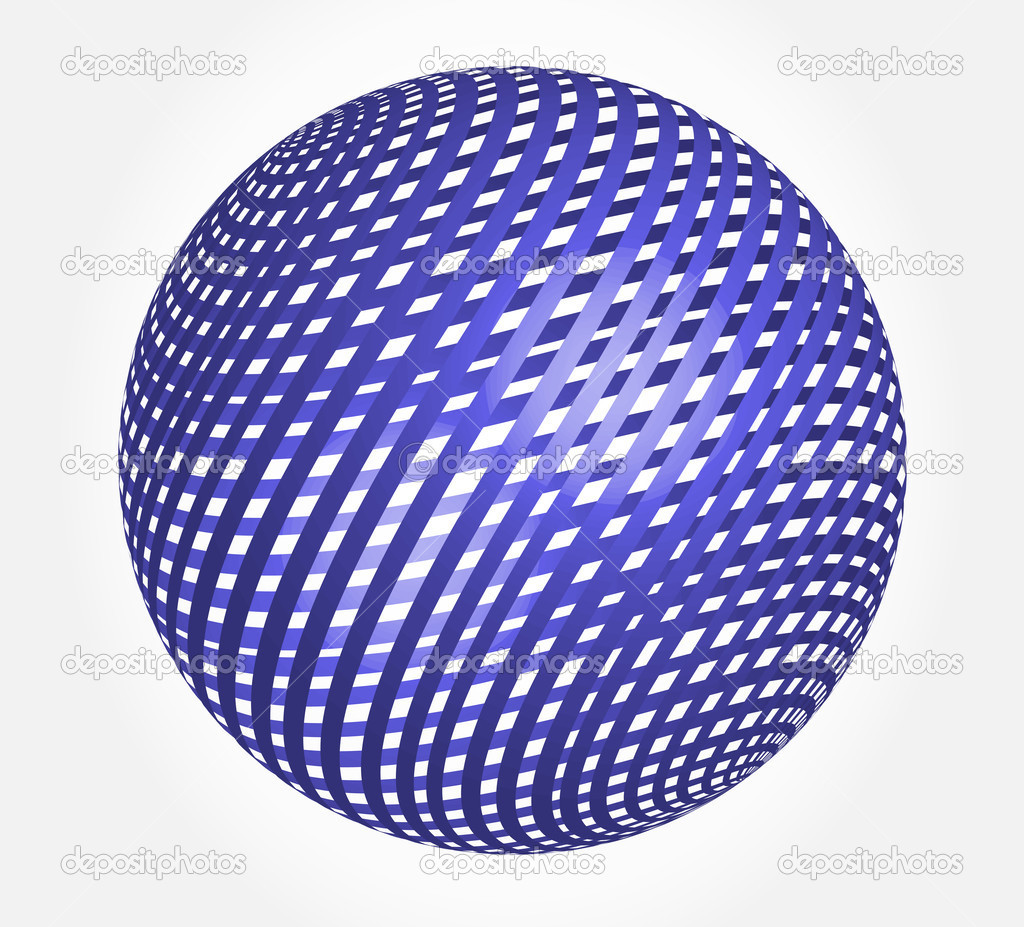Blue globe background Logo. Isolated on white background