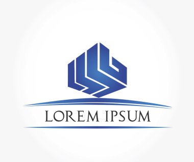 iş logo - mavi simge